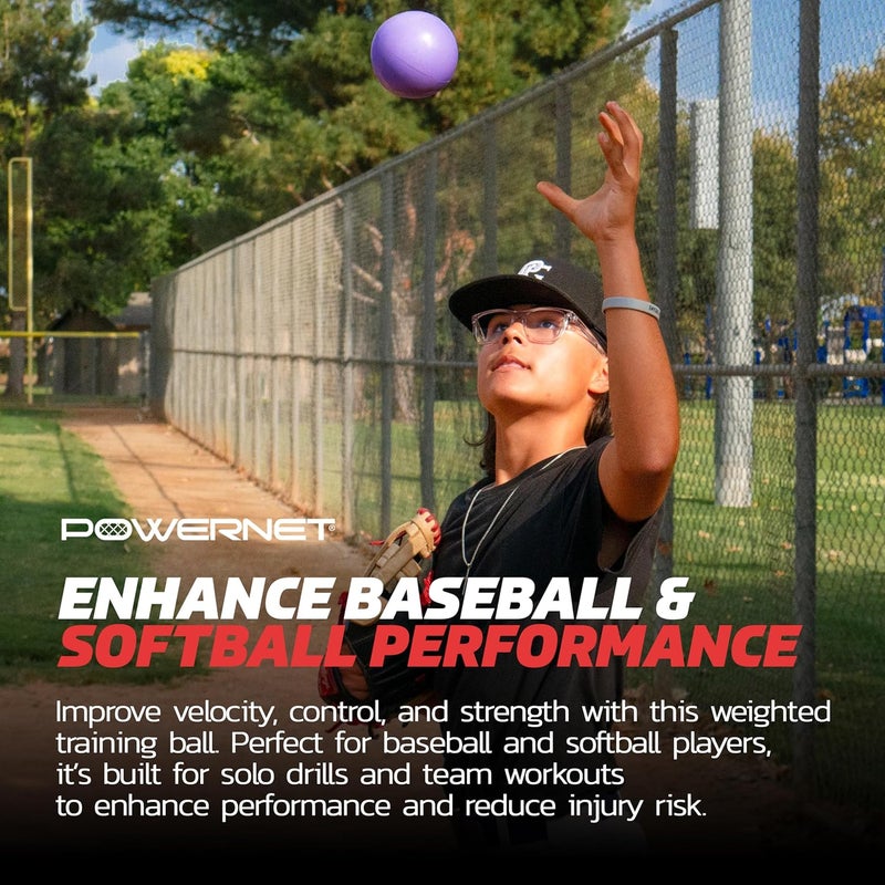 PowerNet Power Plyometric Training and Velocity Weighted Ball Bundle, Softball & Baseball Training Equipment to Increase Velocity & Strength, Sand-Filled Mixed Size and Weighted Balls - Image 5